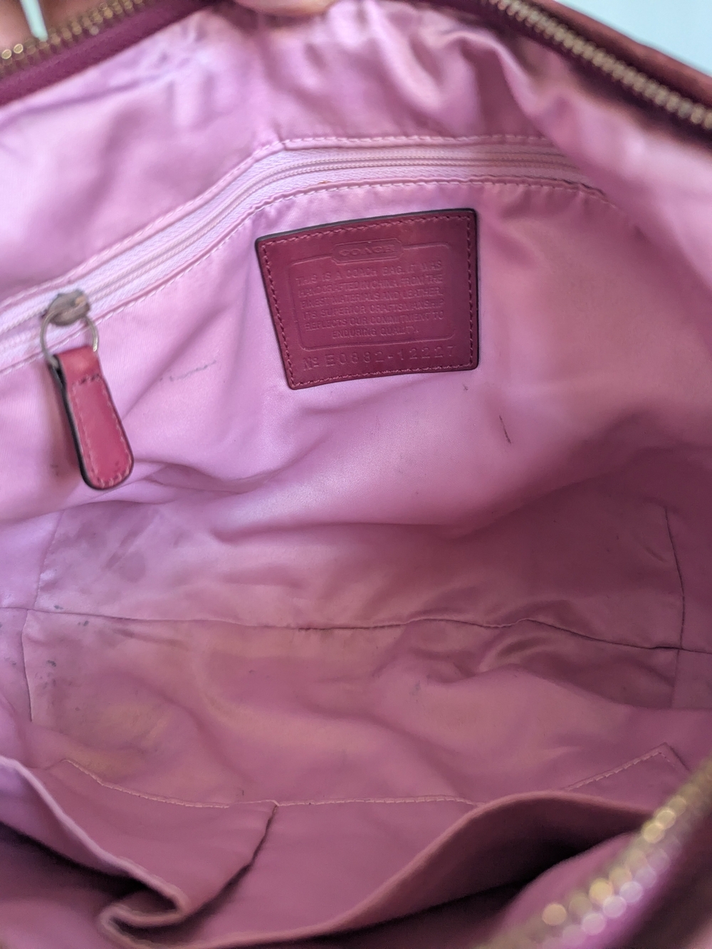vintage Coach Ergo Signature Pleated Hobo Shoulder Bag - Picture 11 of 14